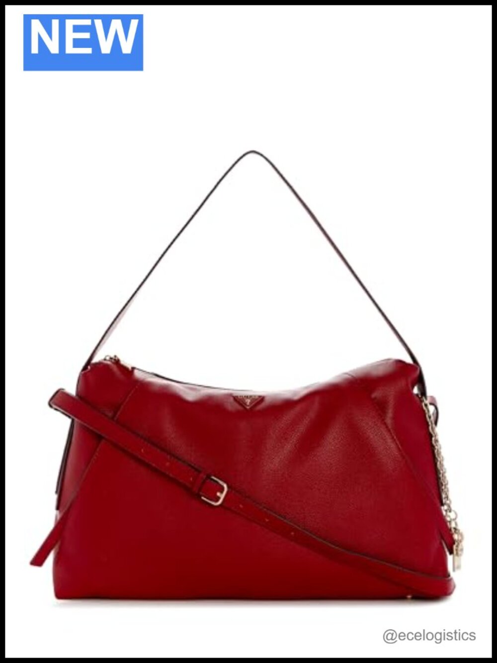 GUESS Devon Large Satchel Shoulder Bag Polyurethane Adjustable Strap